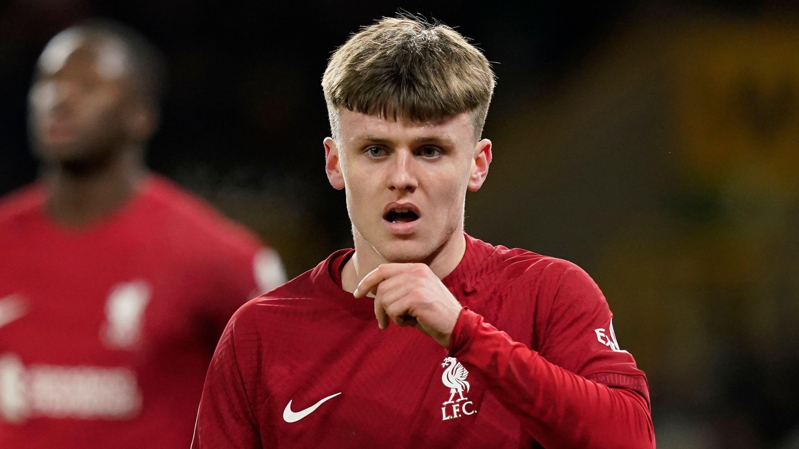 Wolverhampton, UK. 17th Jan, 2023. Ben Doak of Liverpool during the The FA Cup match at Molineux, Wolverhampton.