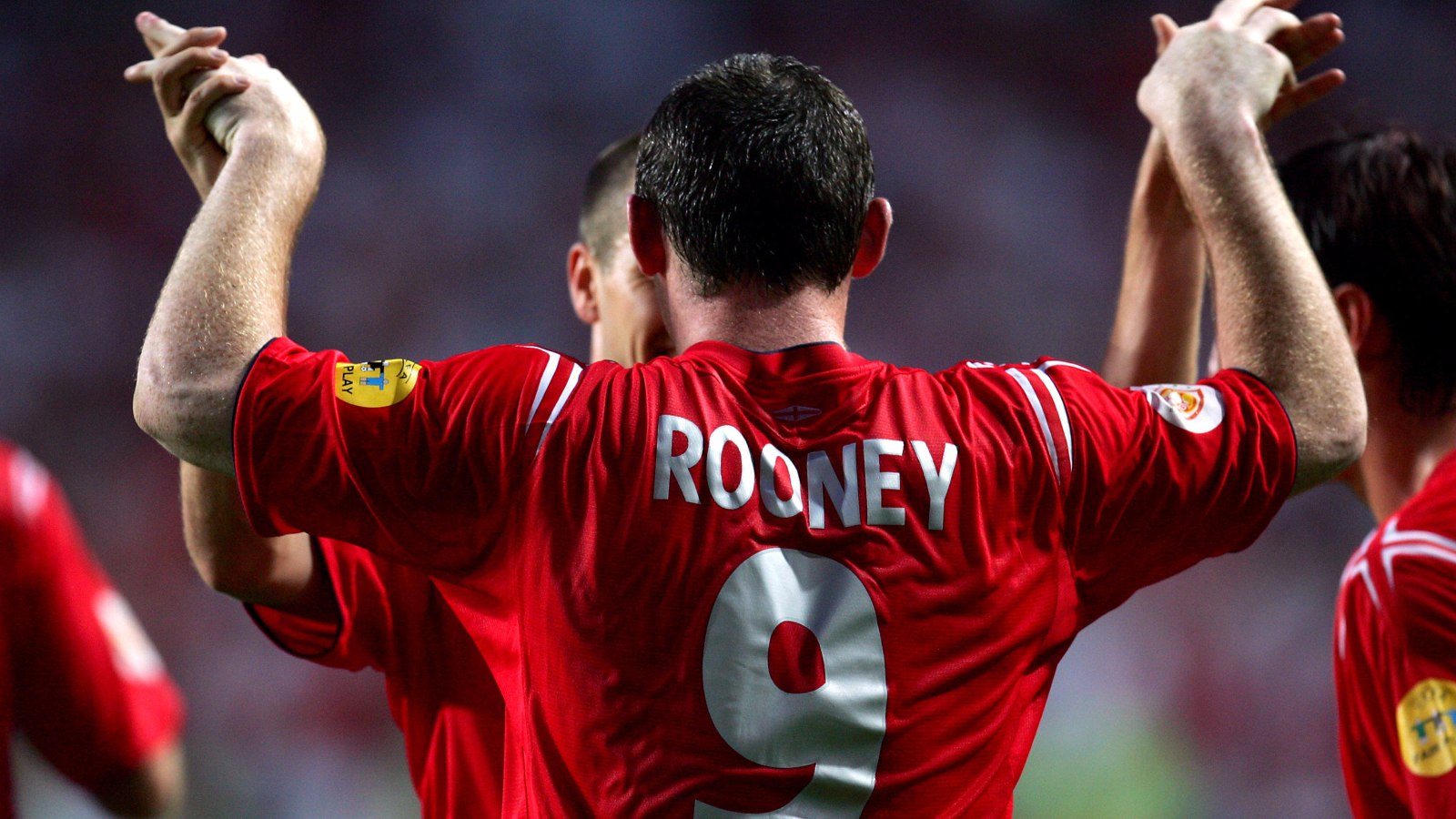 Wayne Rooney celebrates at Euro 2004.