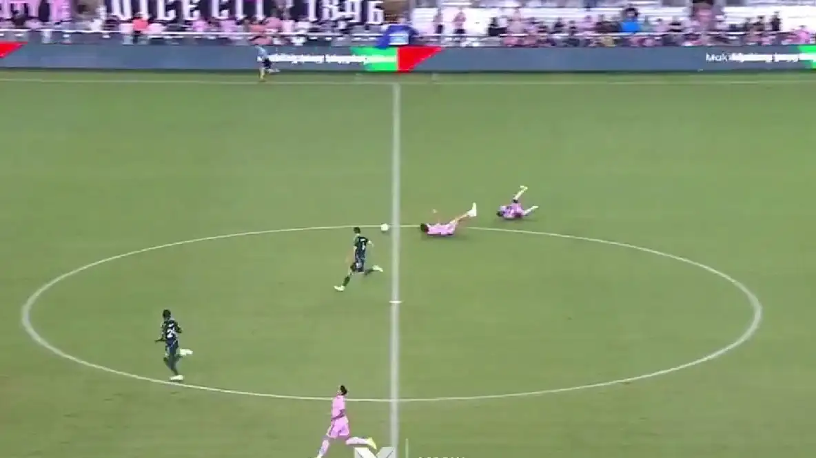 Inter Miami's counter attack vs NYCFC breaks down. (Credit: u/Toro0160 Reddit)