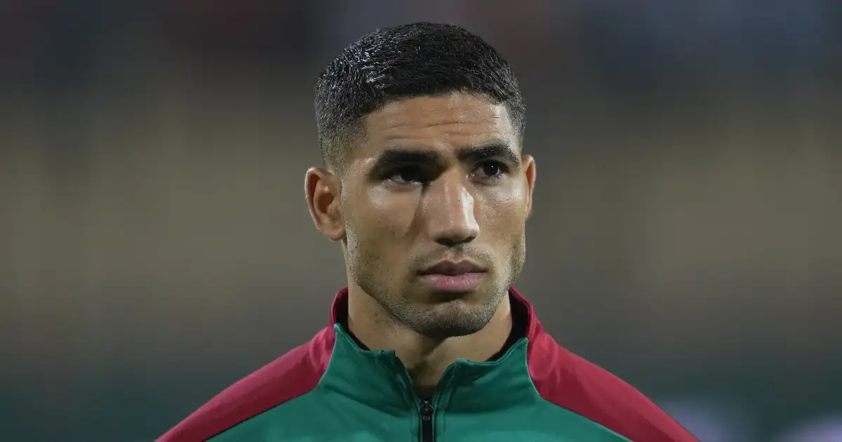 Achraf Hakimi of Morocco during Morocco against Malawi, African Cup of Nations, at Ahmadou Ahidjo Stadium on January 25, 2022.