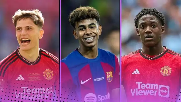 2024 Tuttosport Golden Boy award power ranking – (L-R) Alejandro Garnacho of Manchester United, Lamine Yamal of Barcelona, Kobbie Mainoo of Manchester United