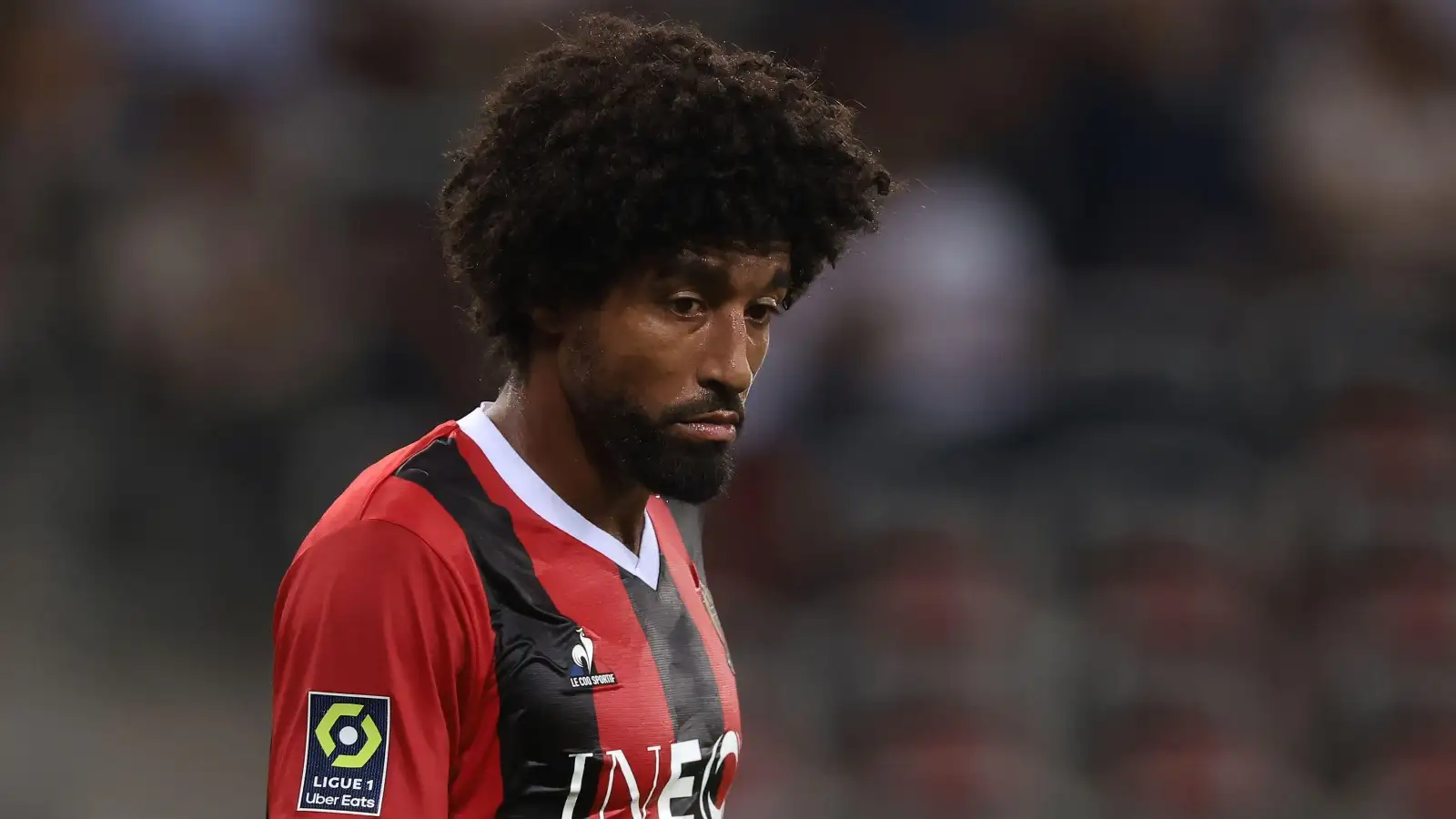 Nice, France. 11th Aug, 2023. Dante Costa Santos of OGC Nice reacts during the Ligue 1 match at Allianz Riviera Stadium, Nice.