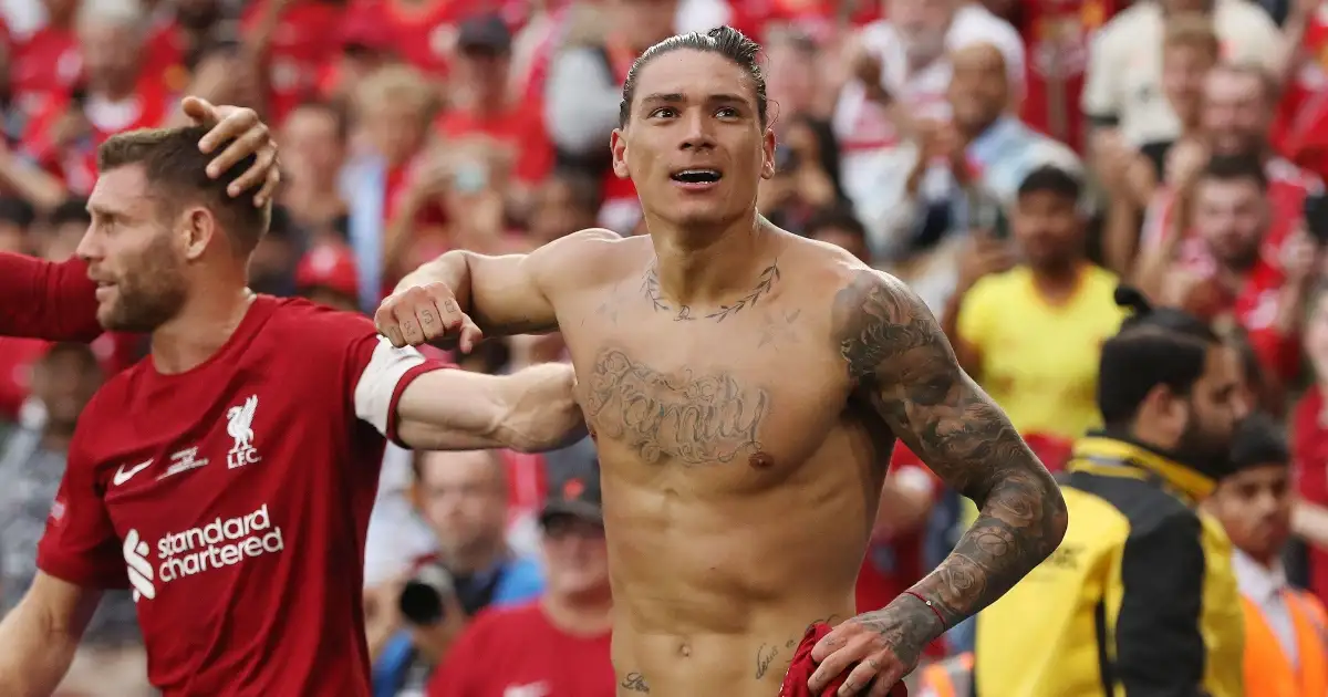 Watch: Darwin Nunez wildly celebrates goal with Liverpool fans