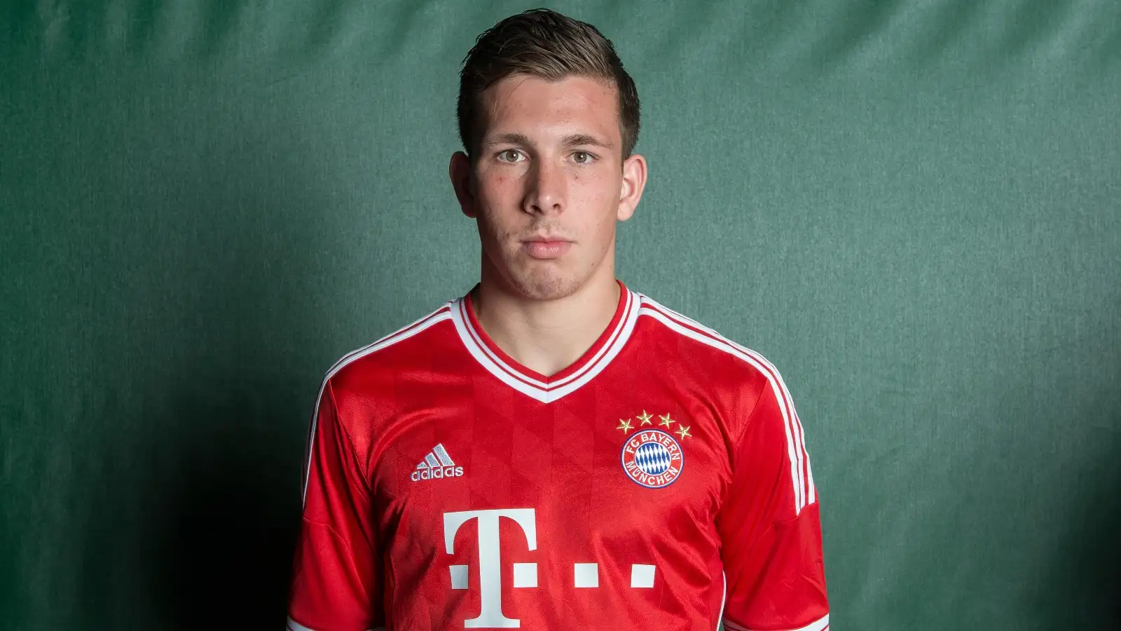 Player Pierre-Emile Hojbjerg of German Bundesliga club FC Bayern Munich during the official photocall for the season 2013-14 on the 18th of July in 2013 in the Club Area in Munich (Bavaria).