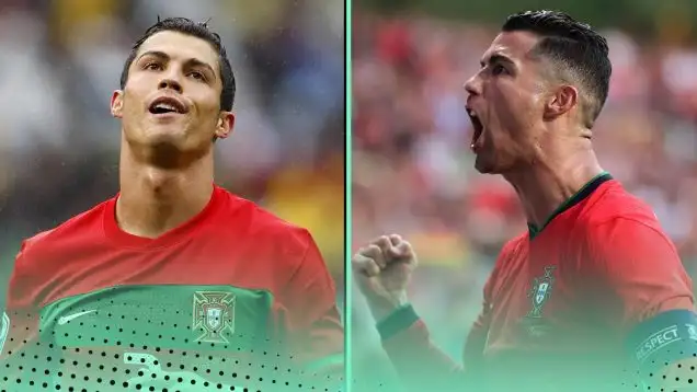 Cristiano Ronaldo of Portugal, images from 2010 and 2024