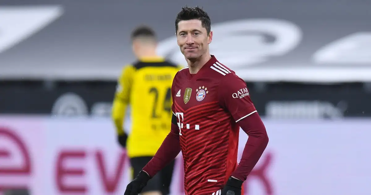 Robert Lewandowski against Borussia Dortmund, December 2021