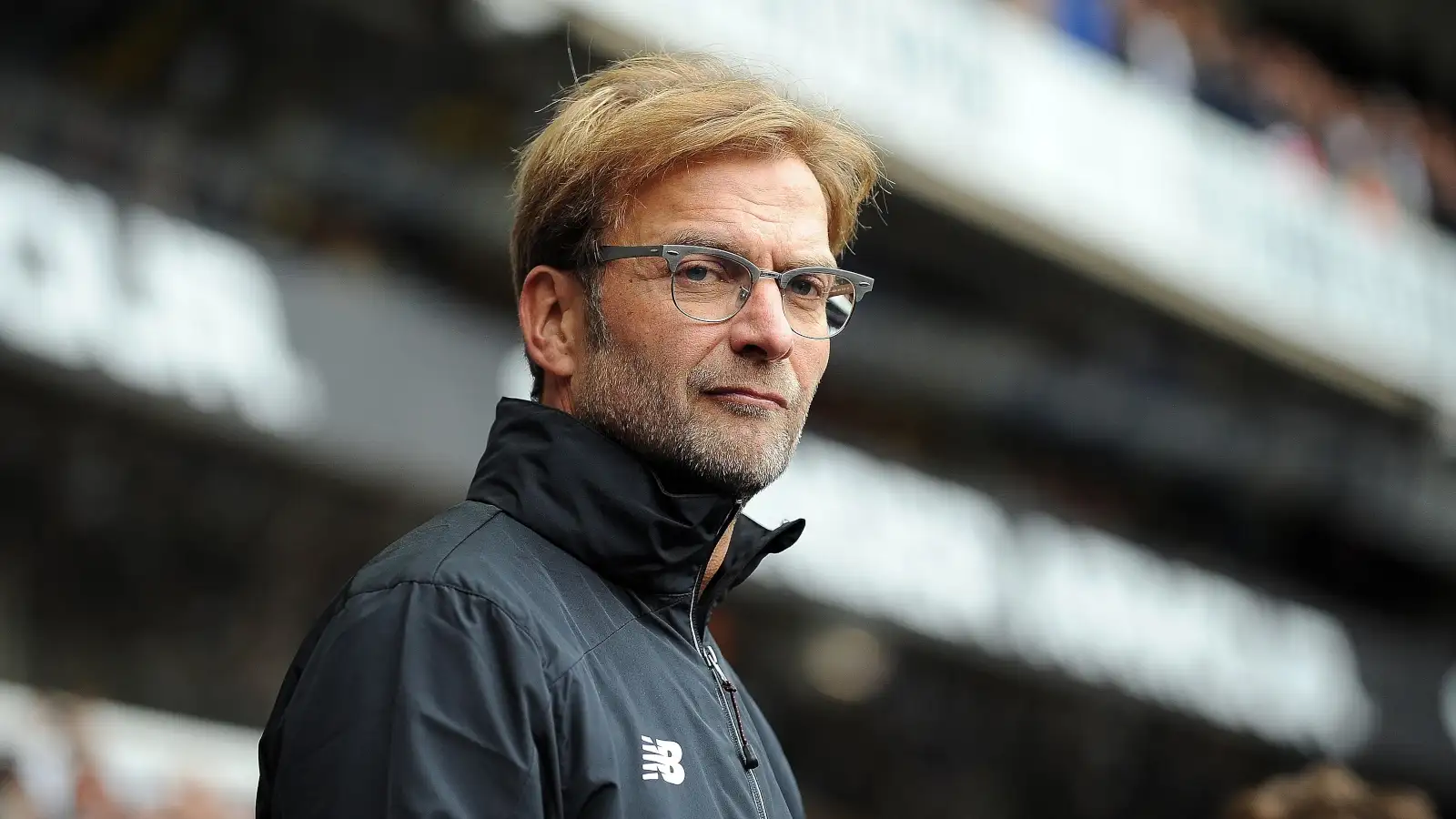 Jurgen Klopp during his first game as Liverpool manager against Tottenham Hotspur at White Hart Lane, London, October 2015.