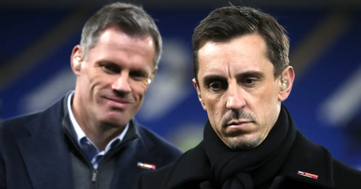 Watch: Jamie Carragher laughs at Gary Neville’s Man Utd prediction