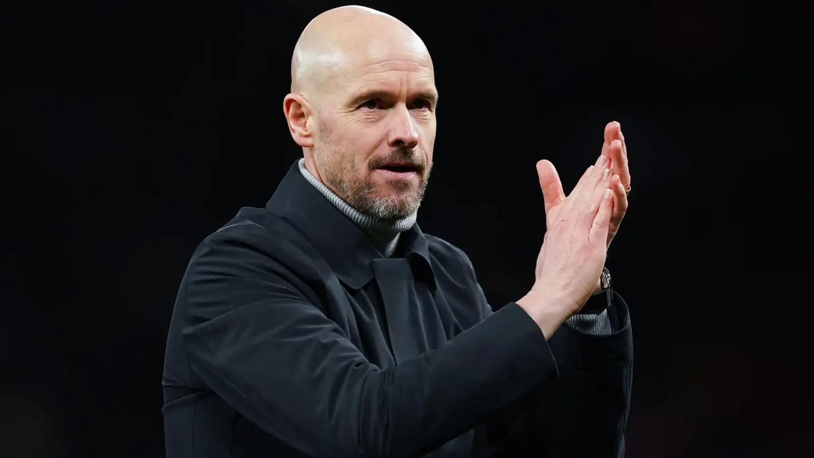 Erik ten Hag after Manchester United's Europa League victory over Barcelona at Old Trafford, Manchester, February 2023.