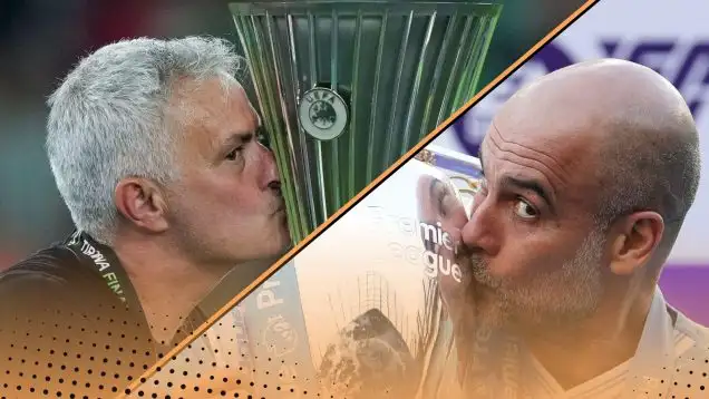 Pep Guardiola Jose Mourinho Trophies Records Poijnts Comparison