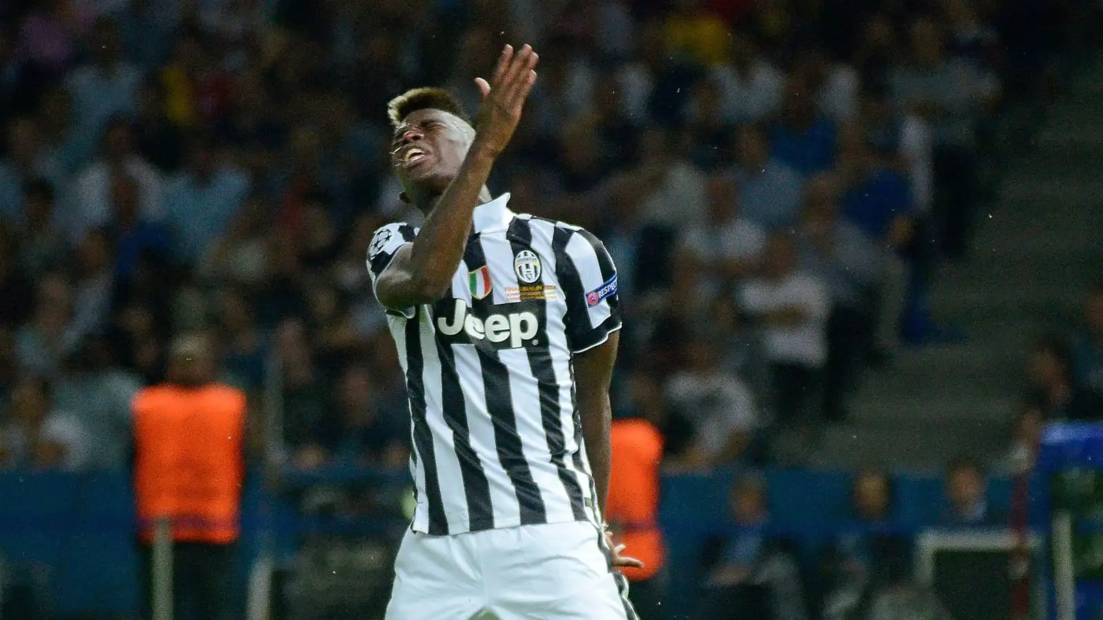 Paul Pogba pictured during the 2014/15 UEFA Champions League Final between Juventus Torino and FC Barcelona at Olympiastadion.