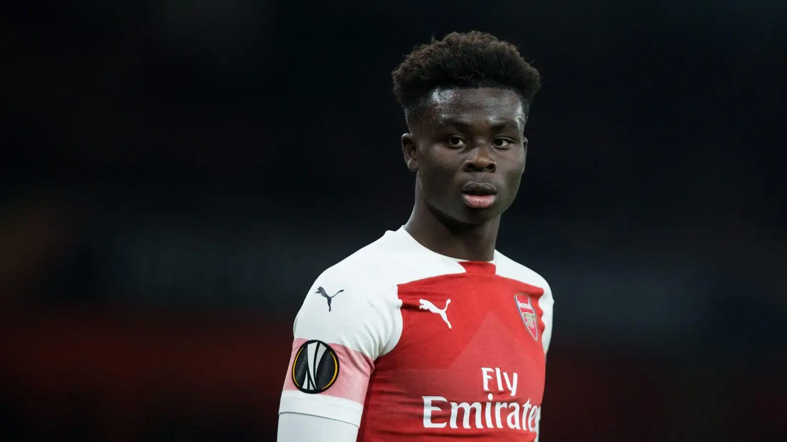 Bukayo Saka of Arsenal during the UEFA Europa League Group E match at the Emirates Stadium, London. Picture date 13th December 2018.